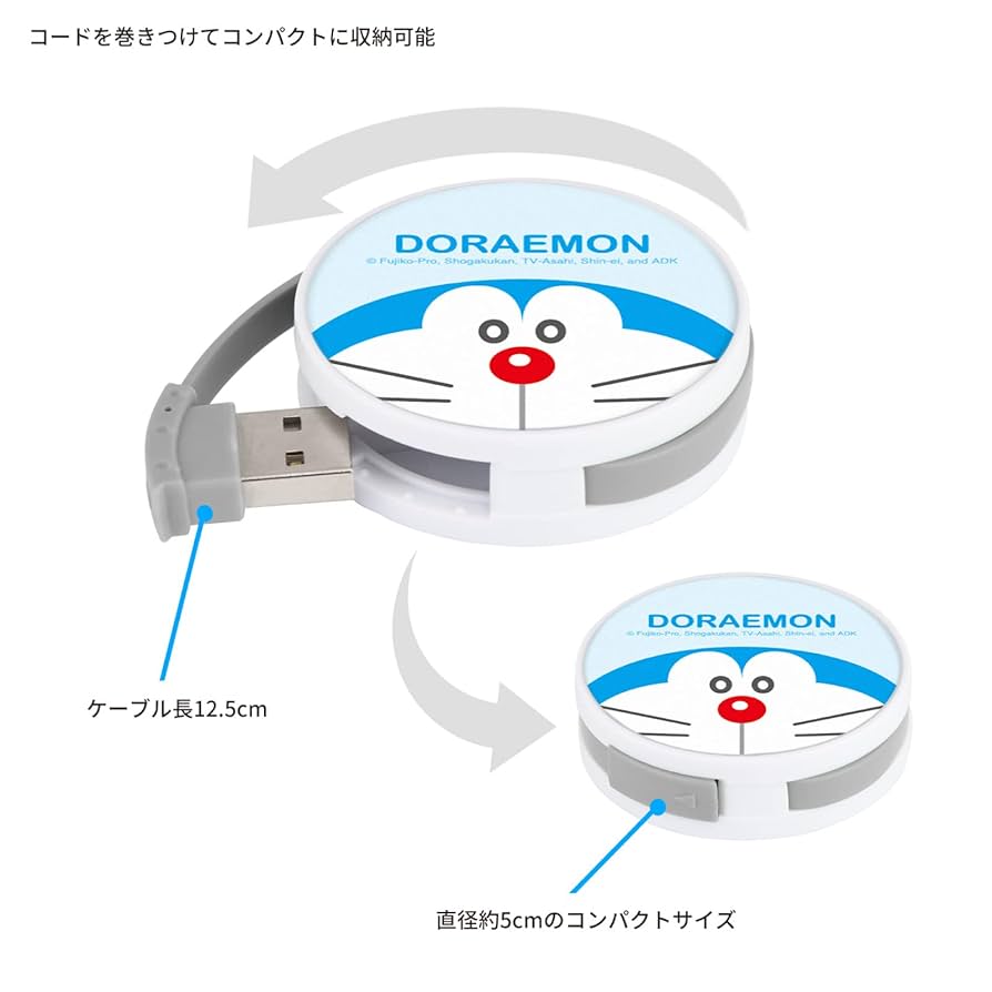 Amazon.co.jp: グルマンディーズ ドラえもん ラウンドUSBハブ
